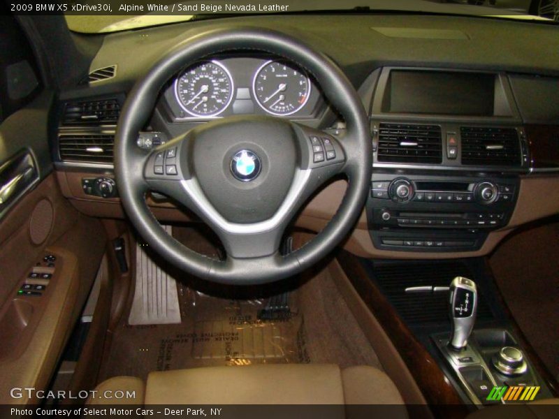 Alpine White / Sand Beige Nevada Leather 2009 BMW X5 xDrive30i