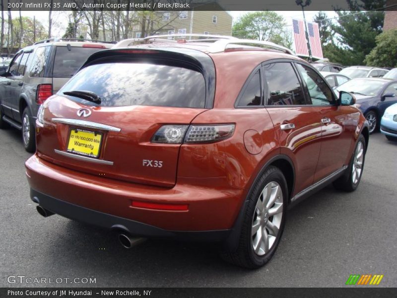 Autumn Copper Metallic / Brick/Black 2007 Infiniti FX 35 AWD