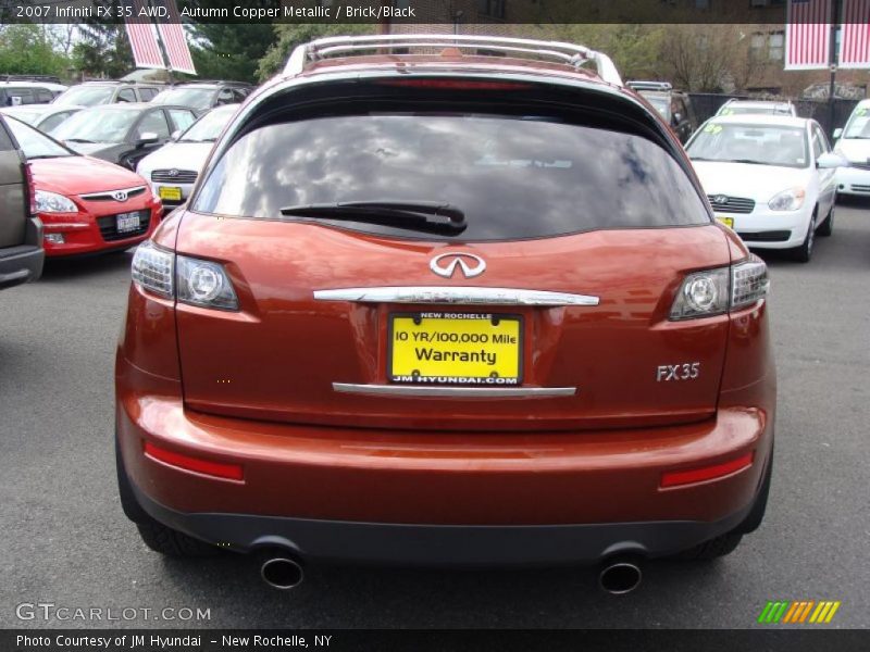 Autumn Copper Metallic / Brick/Black 2007 Infiniti FX 35 AWD