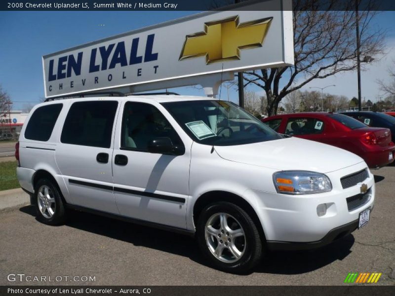 Summit White / Medium Gray 2008 Chevrolet Uplander LS