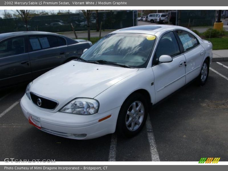 Vibrant White / Medium Graphite 2002 Mercury Sable LS Premium Sedan