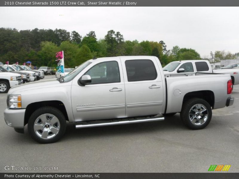 Sheer Silver Metallic / Ebony 2010 Chevrolet Silverado 1500 LTZ Crew Cab
