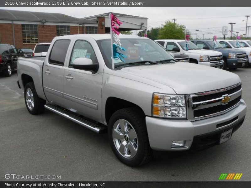 Sheer Silver Metallic / Ebony 2010 Chevrolet Silverado 1500 LTZ Crew Cab