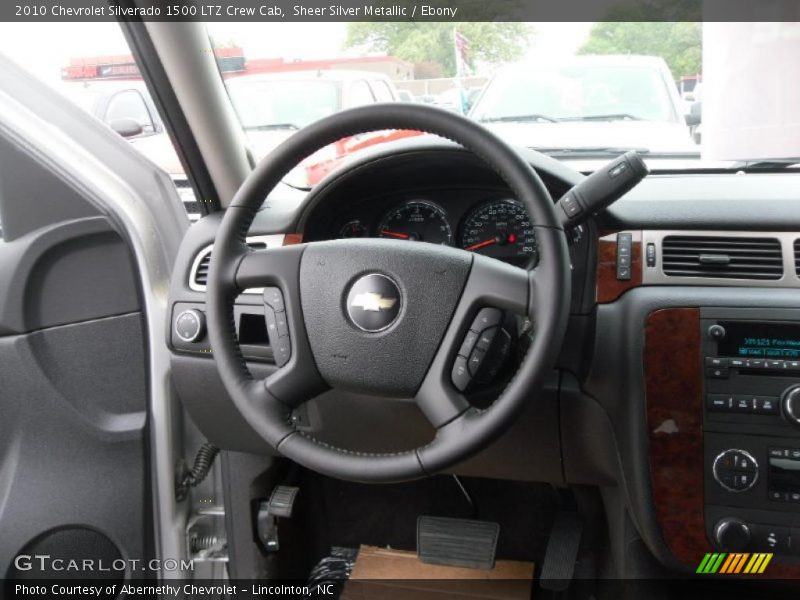 Sheer Silver Metallic / Ebony 2010 Chevrolet Silverado 1500 LTZ Crew Cab