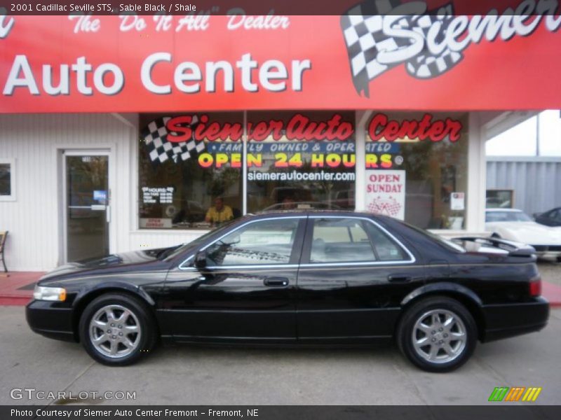 Sable Black / Shale 2001 Cadillac Seville STS