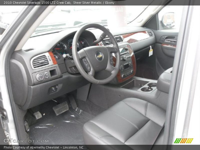 Sheer Silver Metallic / Ebony 2010 Chevrolet Silverado 1500 LTZ Crew Cab
