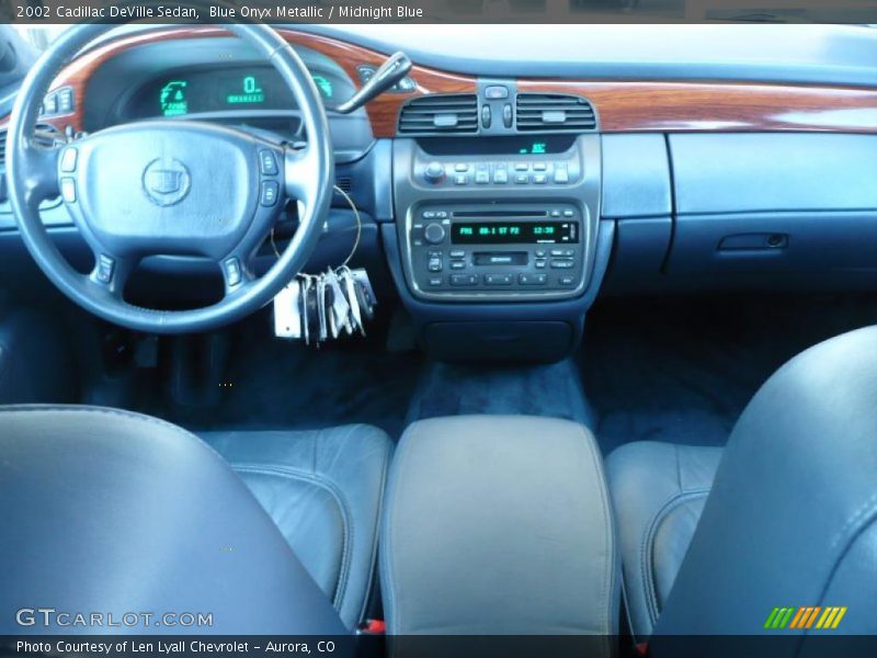 Blue Onyx Metallic / Midnight Blue 2002 Cadillac DeVille Sedan