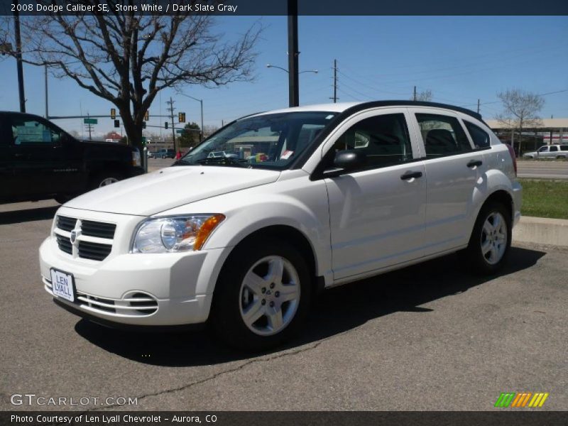 Stone White / Dark Slate Gray 2008 Dodge Caliber SE