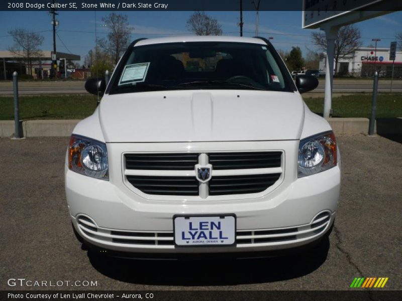 Stone White / Dark Slate Gray 2008 Dodge Caliber SE