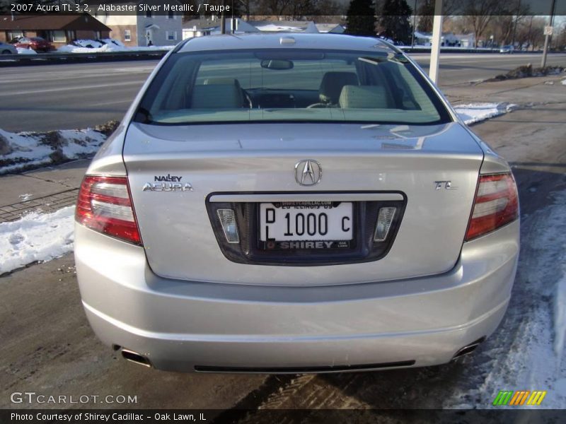Alabaster Silver Metallic / Taupe 2007 Acura TL 3.2