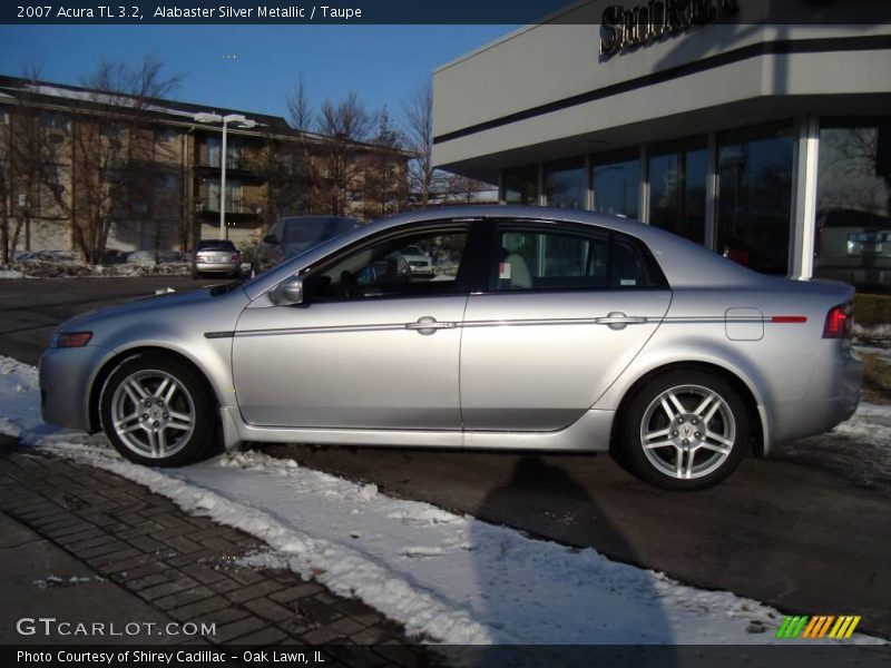Alabaster Silver Metallic / Taupe 2007 Acura TL 3.2