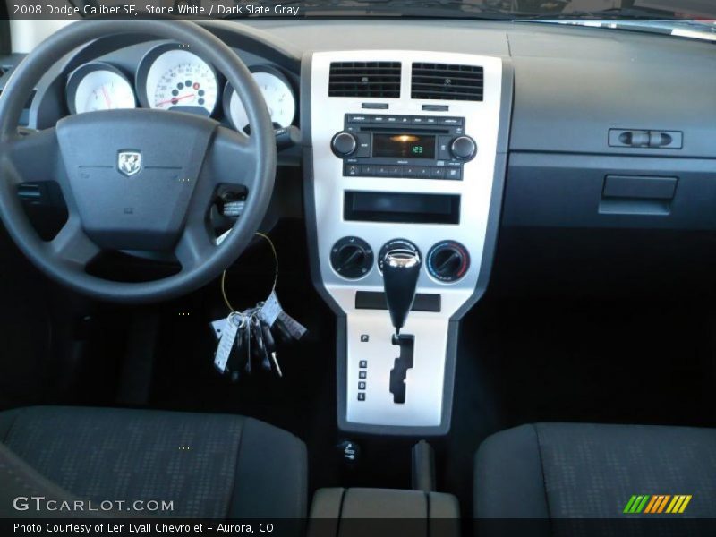 Stone White / Dark Slate Gray 2008 Dodge Caliber SE