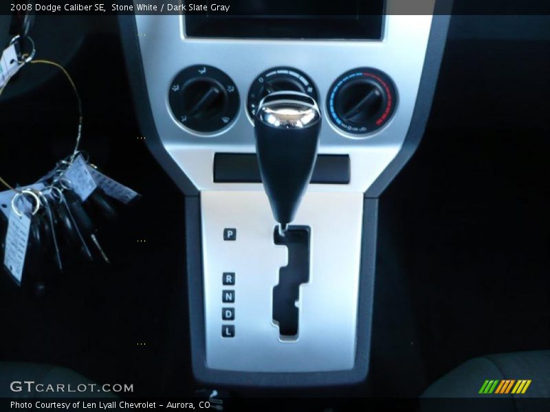 Stone White / Dark Slate Gray 2008 Dodge Caliber SE