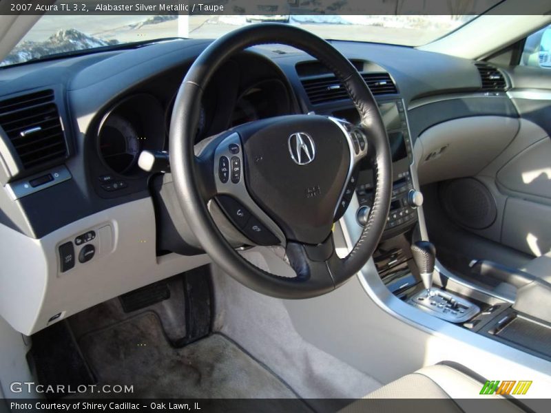 Alabaster Silver Metallic / Taupe 2007 Acura TL 3.2