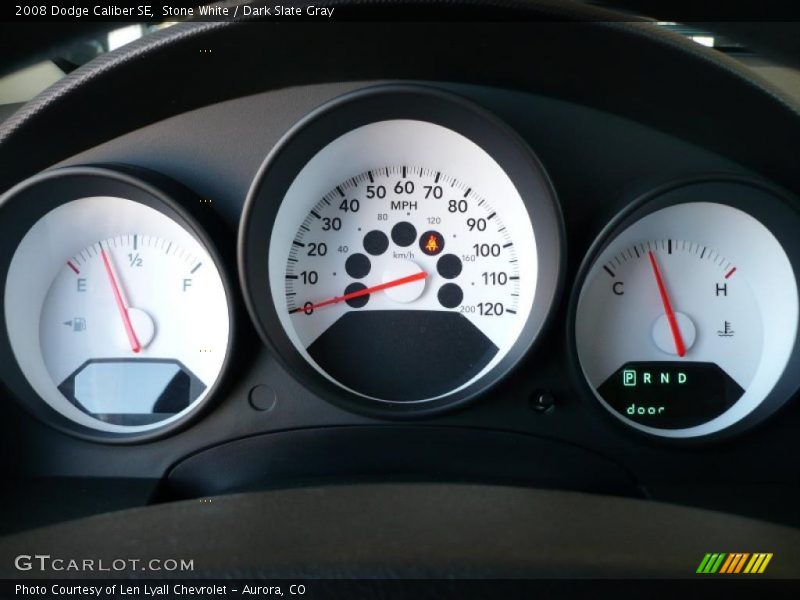 Stone White / Dark Slate Gray 2008 Dodge Caliber SE