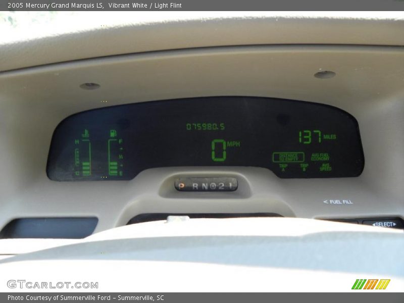 Vibrant White / Light Flint 2005 Mercury Grand Marquis LS