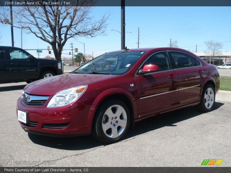 Red Jewel / Tan 2008 Saturn Aura XE