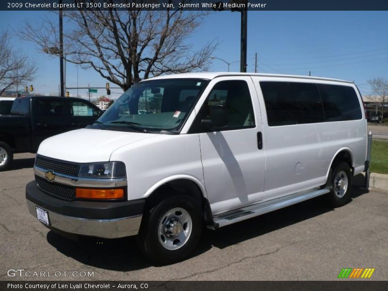 Summit White / Medium Pewter 2009 Chevrolet Express LT 3500 Extended Passenger Van