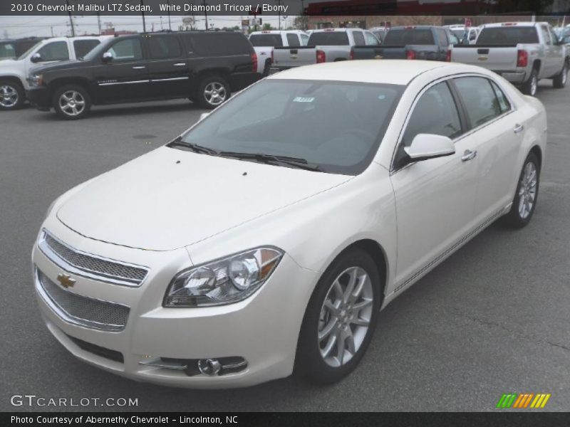 White Diamond Tricoat / Ebony 2010 Chevrolet Malibu LTZ Sedan