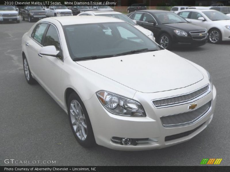 White Diamond Tricoat / Ebony 2010 Chevrolet Malibu LTZ Sedan