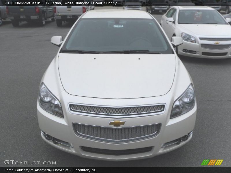 White Diamond Tricoat / Ebony 2010 Chevrolet Malibu LTZ Sedan
