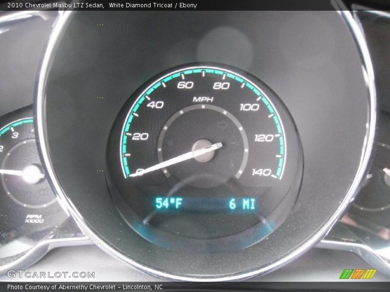 White Diamond Tricoat / Ebony 2010 Chevrolet Malibu LTZ Sedan