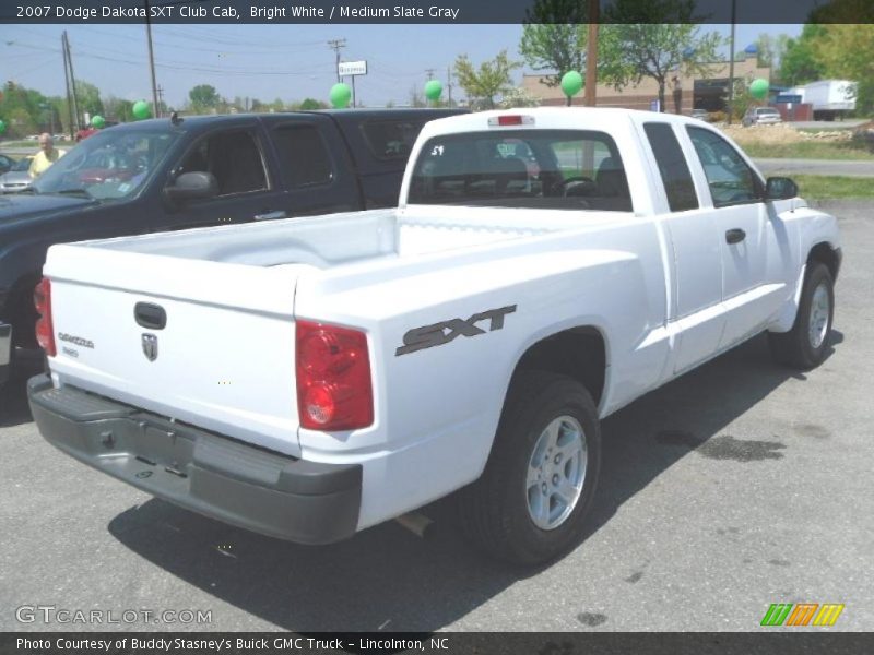 Bright White / Medium Slate Gray 2007 Dodge Dakota SXT Club Cab