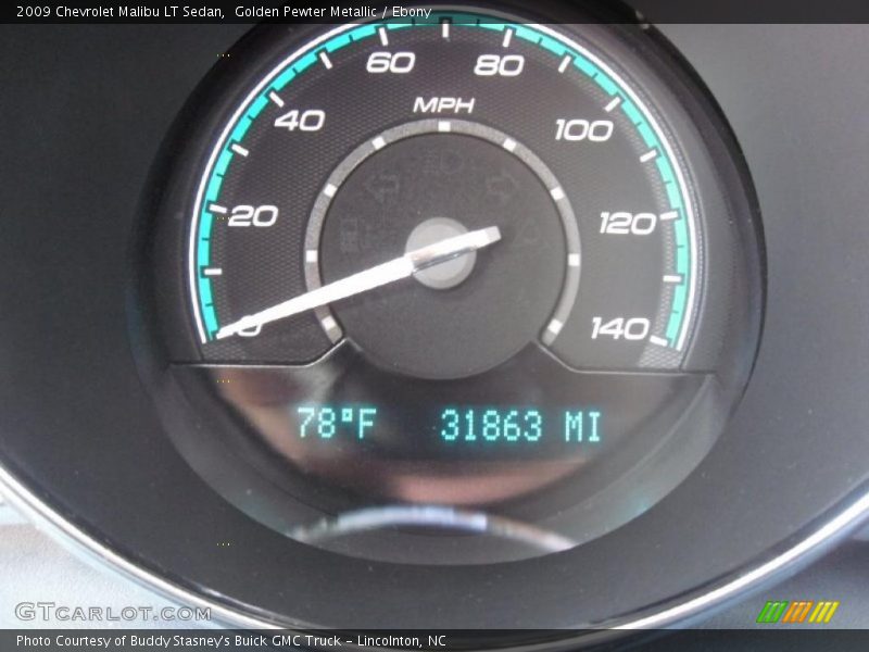 Golden Pewter Metallic / Ebony 2009 Chevrolet Malibu LT Sedan