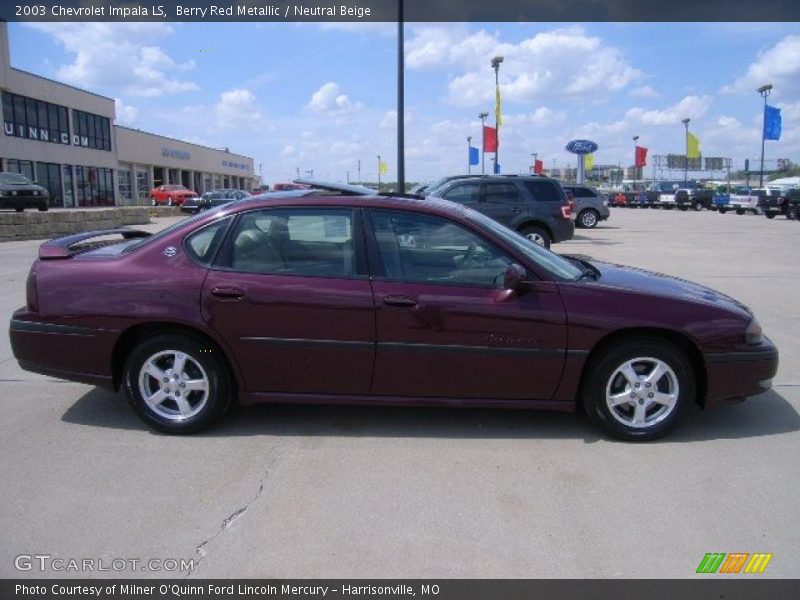 Berry Red Metallic / Neutral Beige 2003 Chevrolet Impala LS