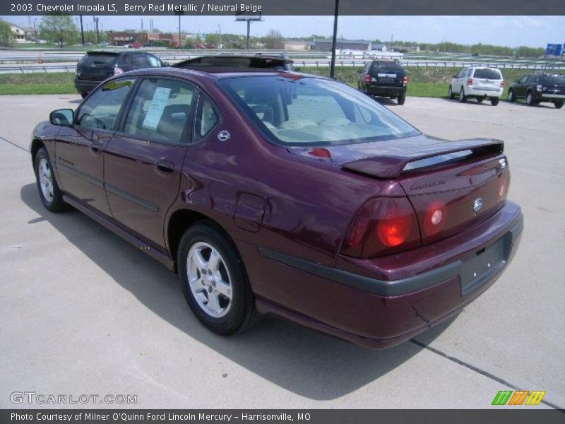 Berry Red Metallic / Neutral Beige 2003 Chevrolet Impala LS
