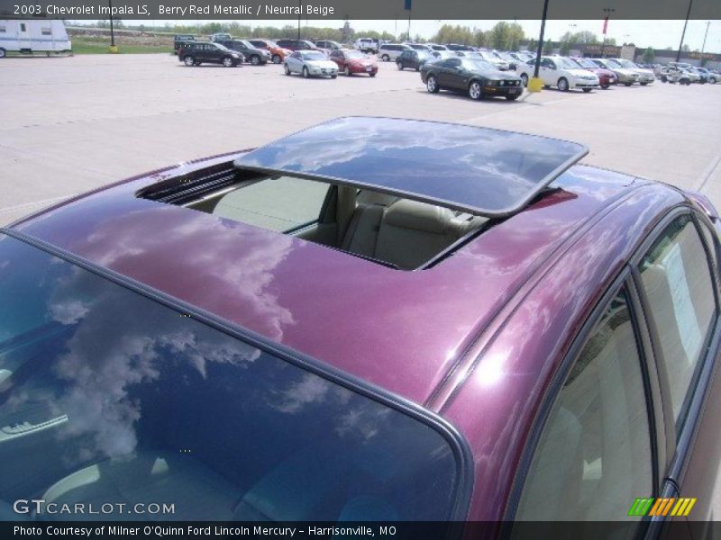 Berry Red Metallic / Neutral Beige 2003 Chevrolet Impala LS