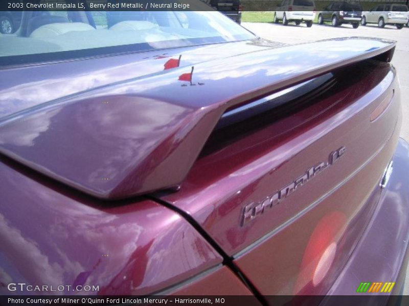 Berry Red Metallic / Neutral Beige 2003 Chevrolet Impala LS