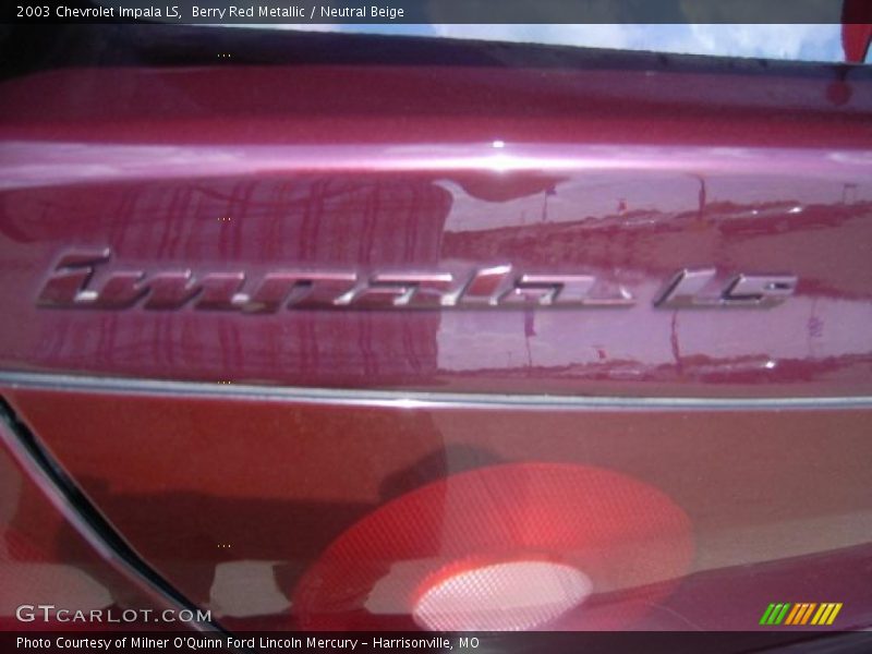 Berry Red Metallic / Neutral Beige 2003 Chevrolet Impala LS
