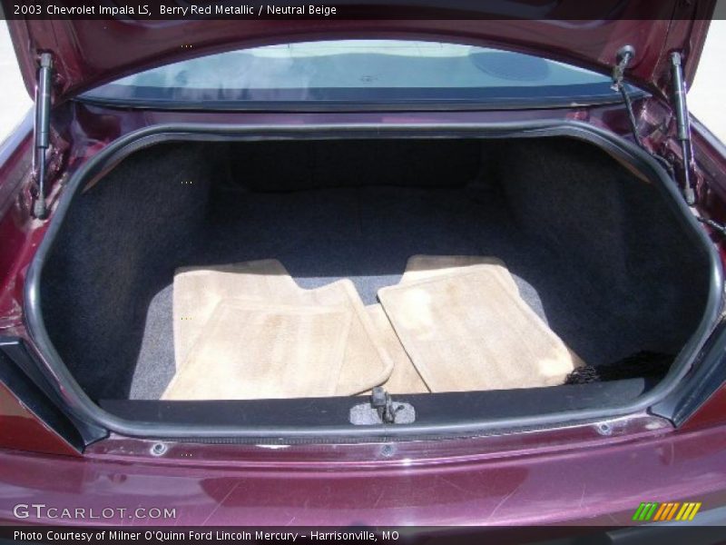 Berry Red Metallic / Neutral Beige 2003 Chevrolet Impala LS