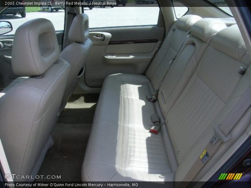 Berry Red Metallic / Neutral Beige 2003 Chevrolet Impala LS