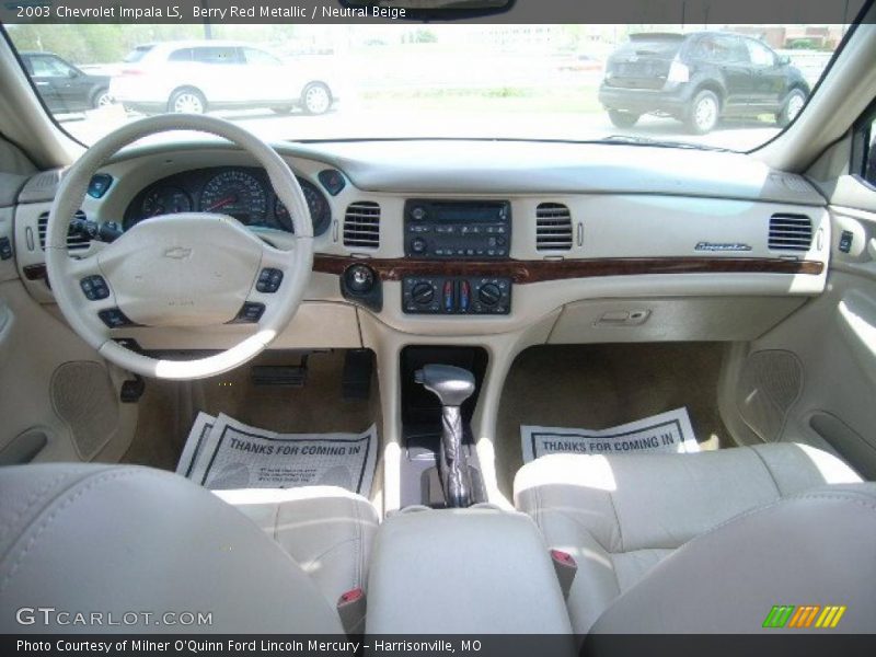 Berry Red Metallic / Neutral Beige 2003 Chevrolet Impala LS