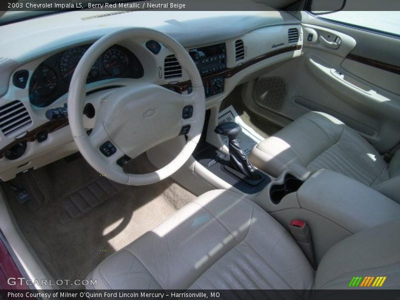 Berry Red Metallic / Neutral Beige 2003 Chevrolet Impala LS