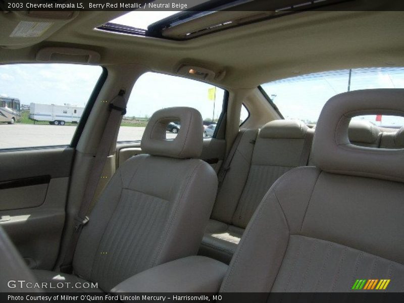Berry Red Metallic / Neutral Beige 2003 Chevrolet Impala LS