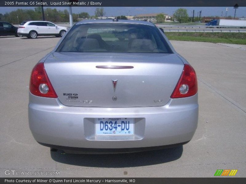 Liquid Silver Metallic / Ebony 2005 Pontiac G6 Sedan