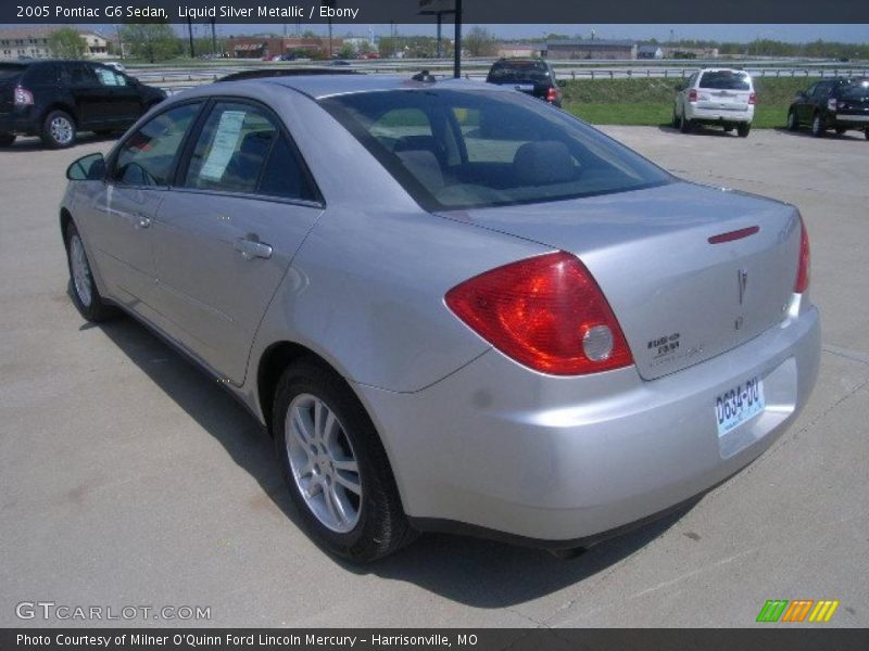 Liquid Silver Metallic / Ebony 2005 Pontiac G6 Sedan