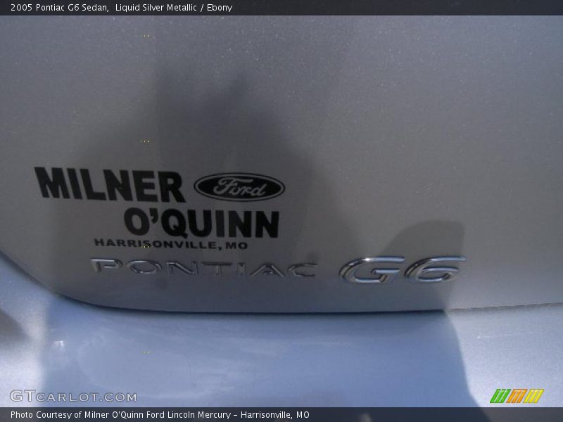 Liquid Silver Metallic / Ebony 2005 Pontiac G6 Sedan