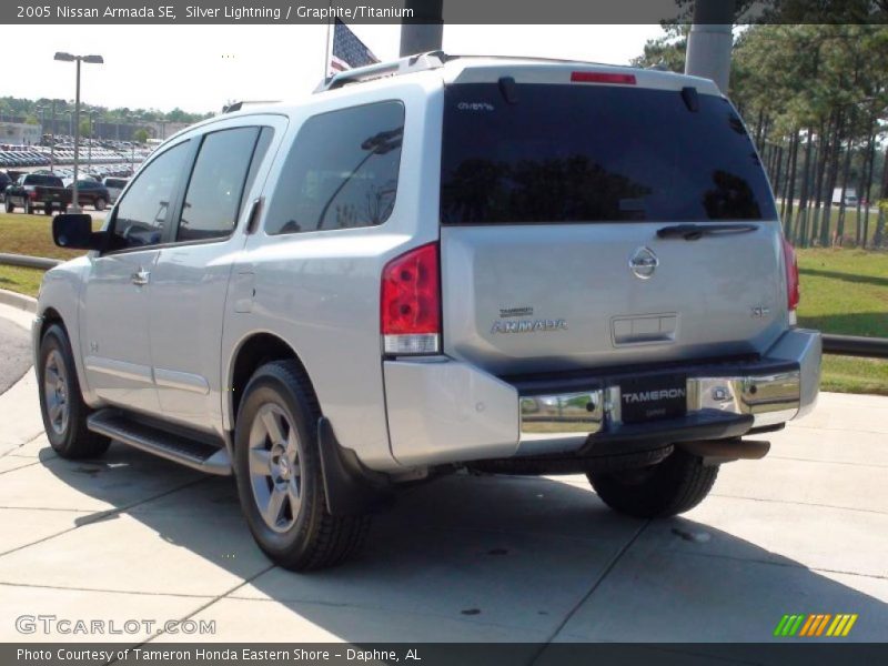 Silver Lightning / Graphite/Titanium 2005 Nissan Armada SE