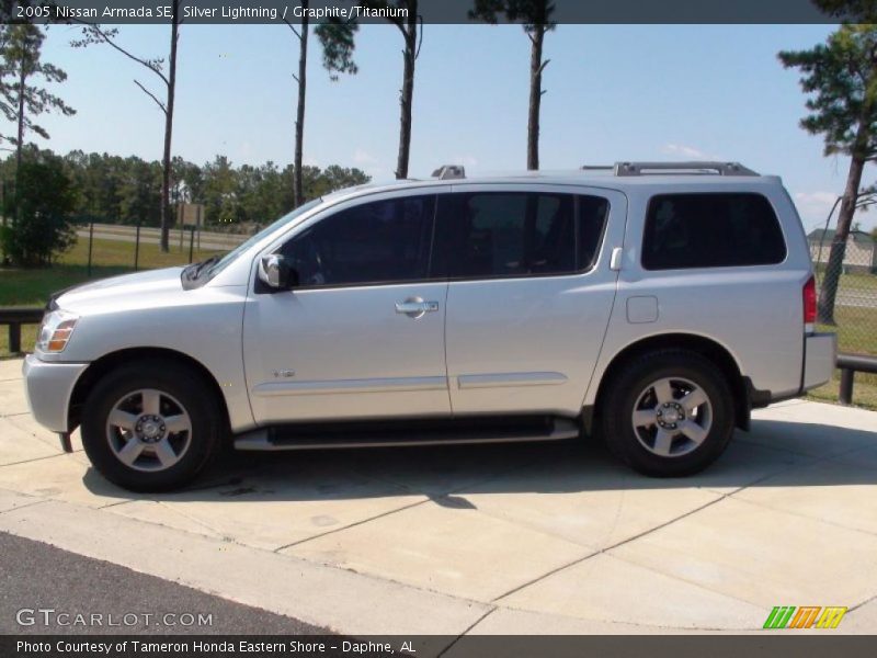 Silver Lightning / Graphite/Titanium 2005 Nissan Armada SE