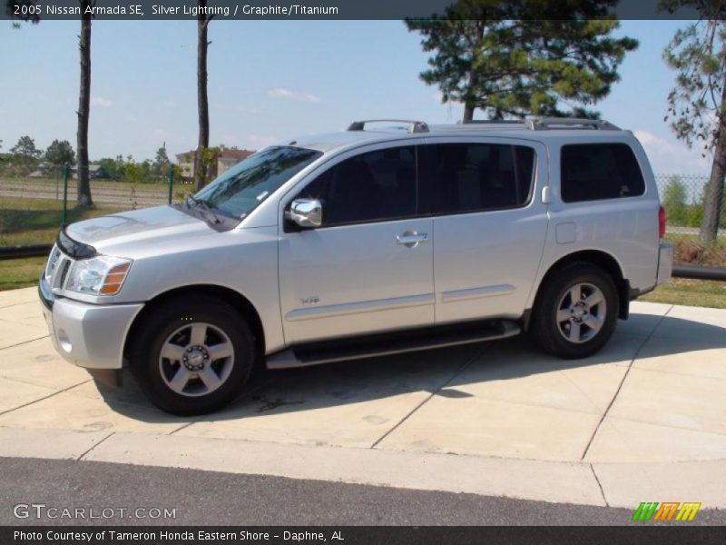 Silver Lightning / Graphite/Titanium 2005 Nissan Armada SE