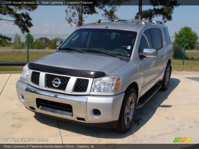 Silver Lightning / Graphite/Titanium 2005 Nissan Armada SE