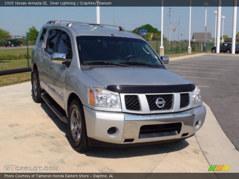 Silver Lightning / Graphite/Titanium 2005 Nissan Armada SE