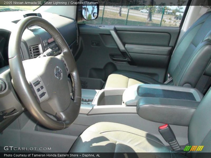 Silver Lightning / Graphite/Titanium 2005 Nissan Armada SE