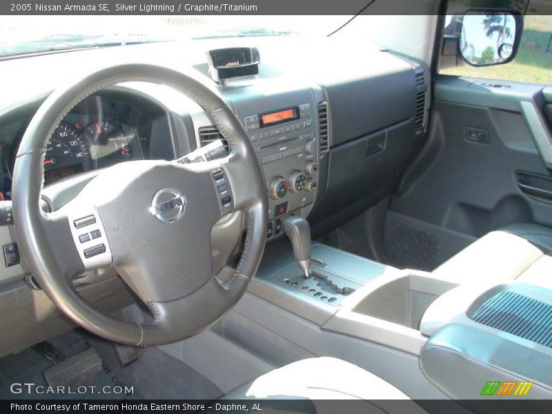 Silver Lightning / Graphite/Titanium 2005 Nissan Armada SE