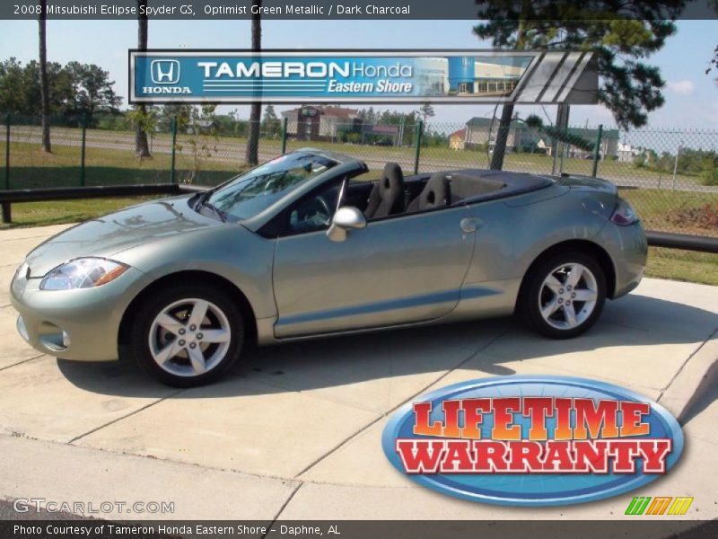 Optimist Green Metallic / Dark Charcoal 2008 Mitsubishi Eclipse Spyder GS