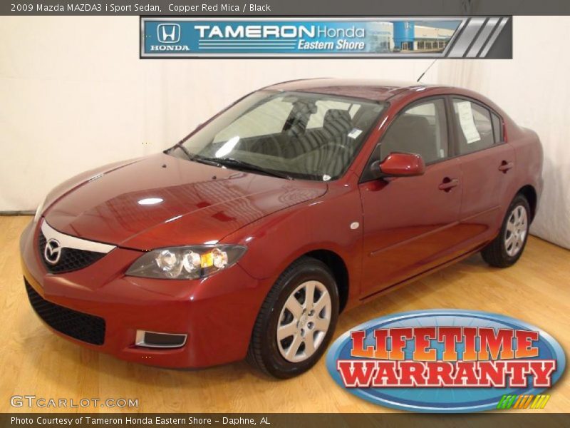 Copper Red Mica / Black 2009 Mazda MAZDA3 i Sport Sedan
